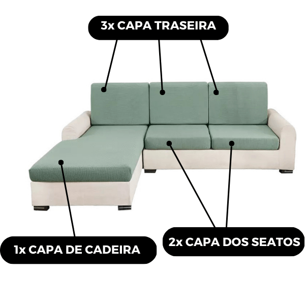 Capa de Sofá Seccional Premium - Sua sala como nova✨