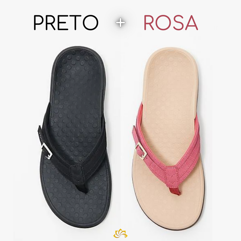 Chinelo Ortopédico BreezeWalk - 🔥 COMPRE 1 LEVE 2 ⚫ PROMOÇÃO ESQUENTA BLACK