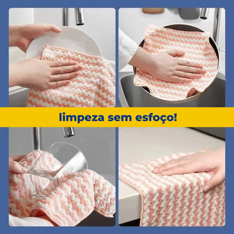 (Compre 4 Ganhe 1) Panos Mágicos® - Microfibra Macia para Limpeza Perfeita