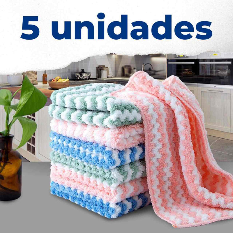 (Compre 4 Ganhe 1) Panos Mágicos® - Microfibra Macia para Limpeza Perfeita