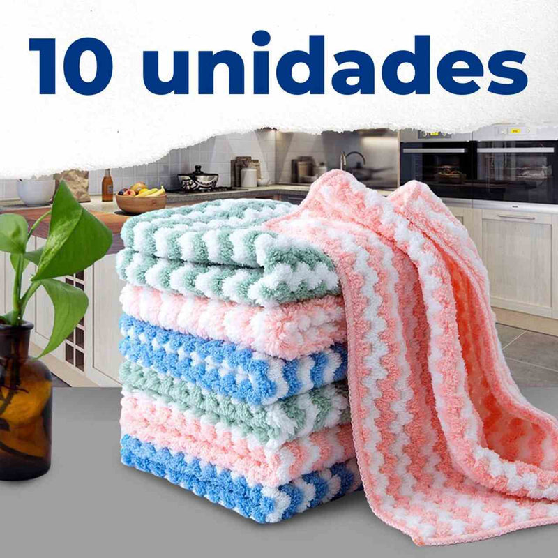 (Compre 4 Ganhe 1) Panos Mágicos® - Microfibra Macia para Limpeza Perfeita