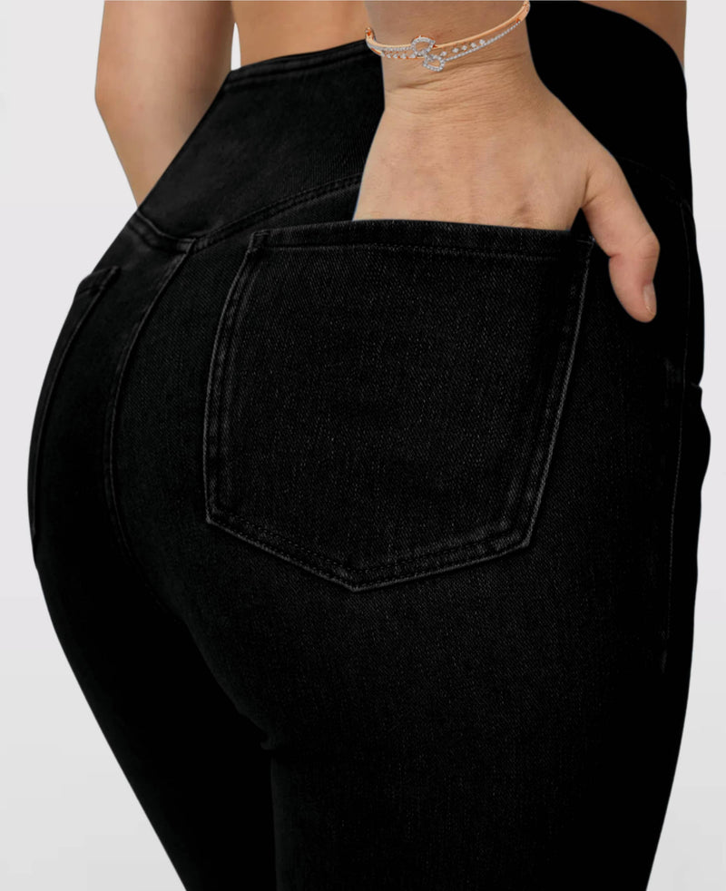 Calça Jeans de Cintura Alta Cruzada [ÚLTIMO DIA DE VENDA 🔥]