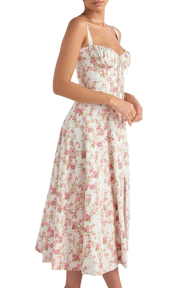 Vestido Floral com Moduladora de Cintura