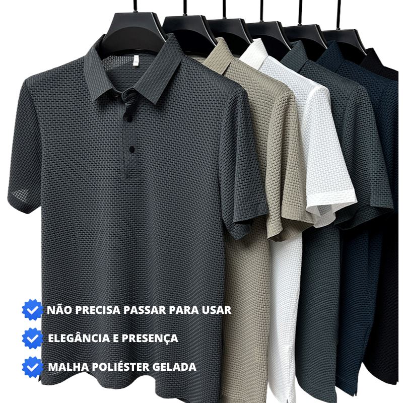 Camisa Polo - Black Comfort Em Seda Gelo [FRETE GRÁTIS]