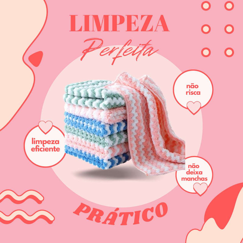 (Compre 4 Ganhe 1) Panos Mágicos® - Microfibra Macia para Limpeza Perfeita